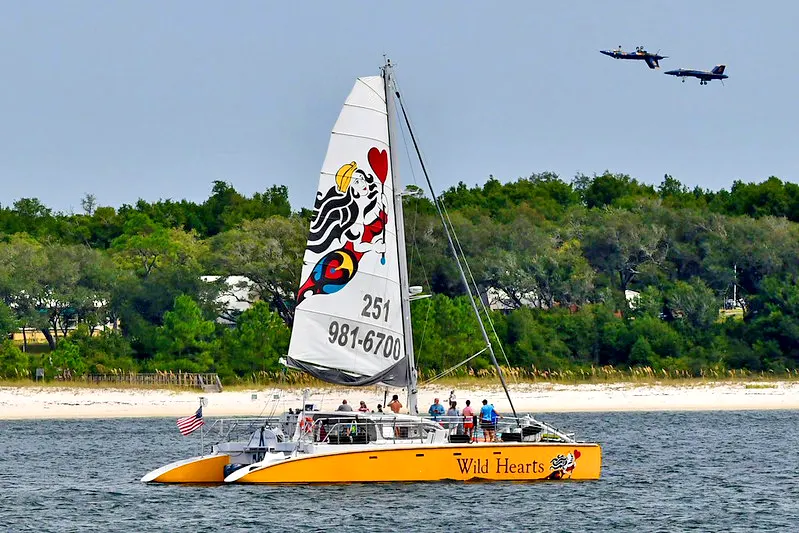 Dolphins and Blue Angels Sail